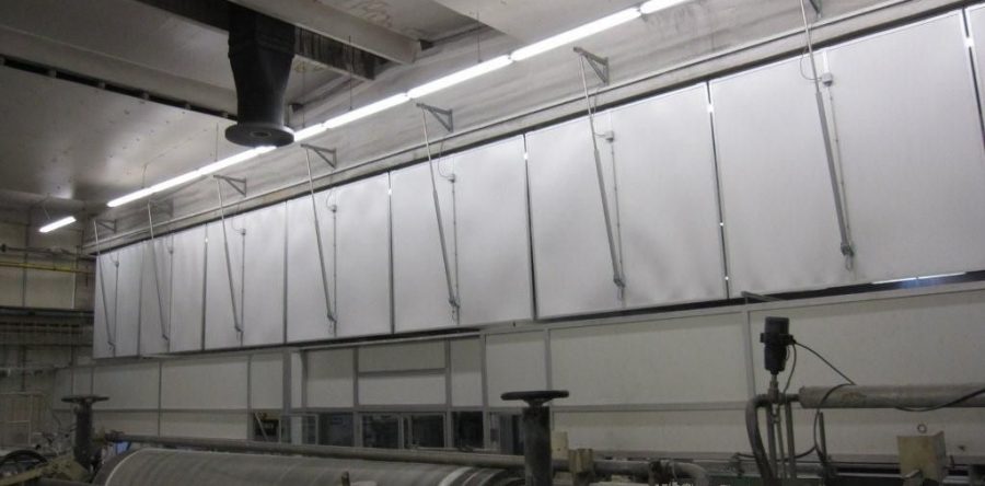 Trennwand System klappbar für Laufkatze